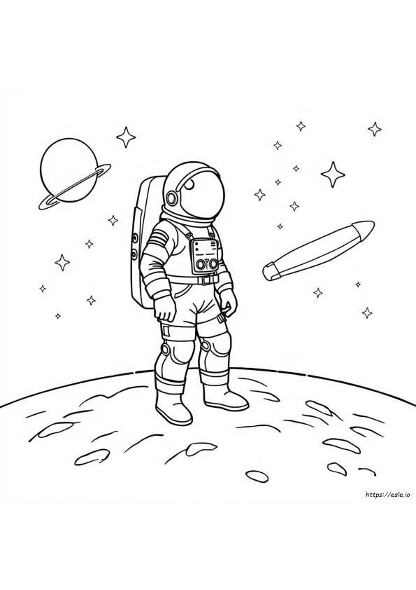 Astronaut Ausmalbilder Zum Ausdrucken