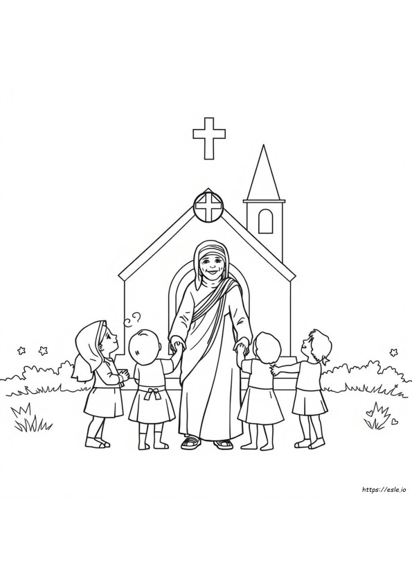 Coloring Pages Of Mother Teresa