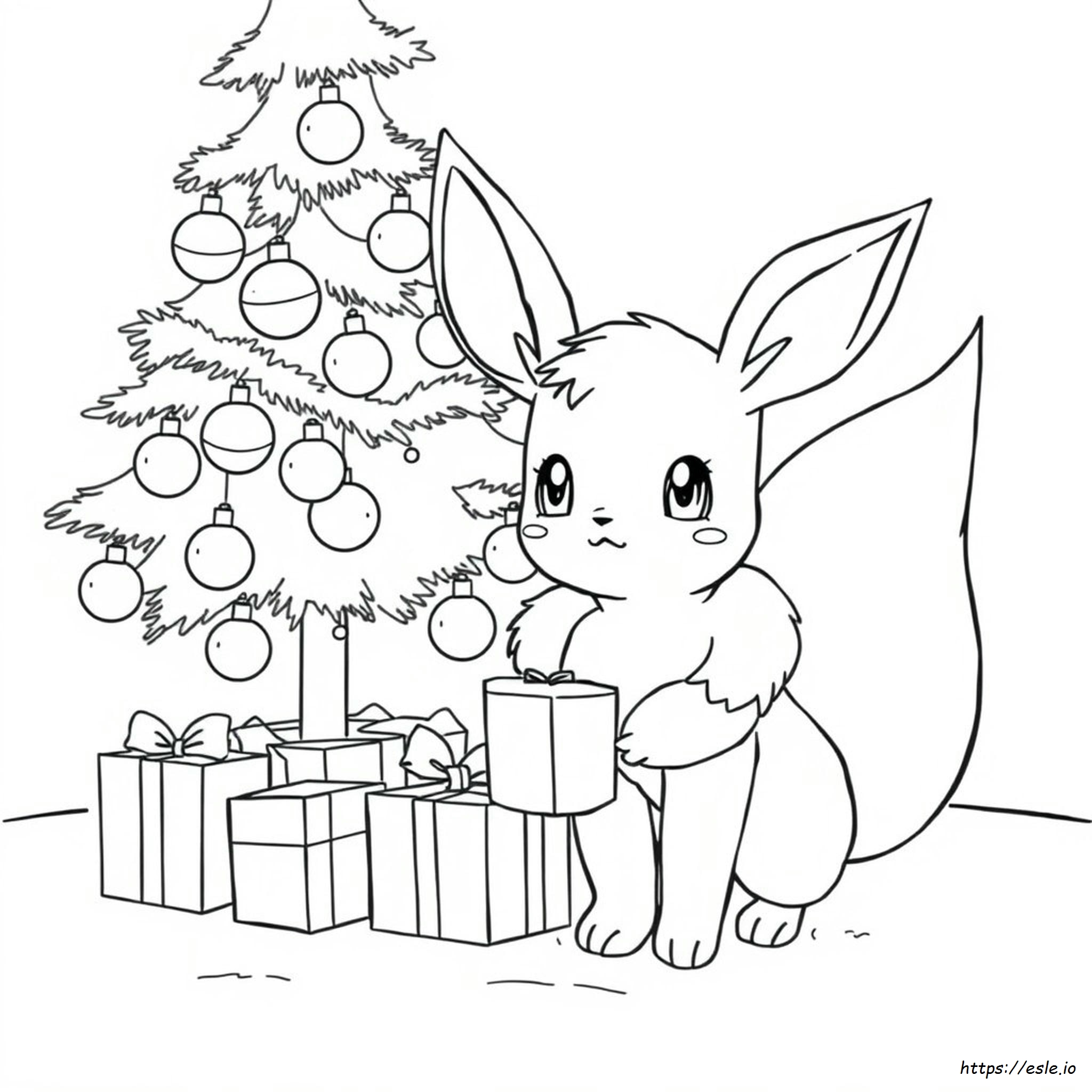 Eevee Christmas Coloring