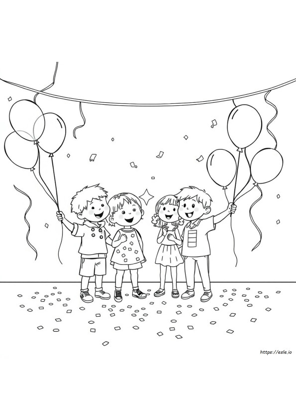 Coloriages Enfants Réveillon Du Nouvel An