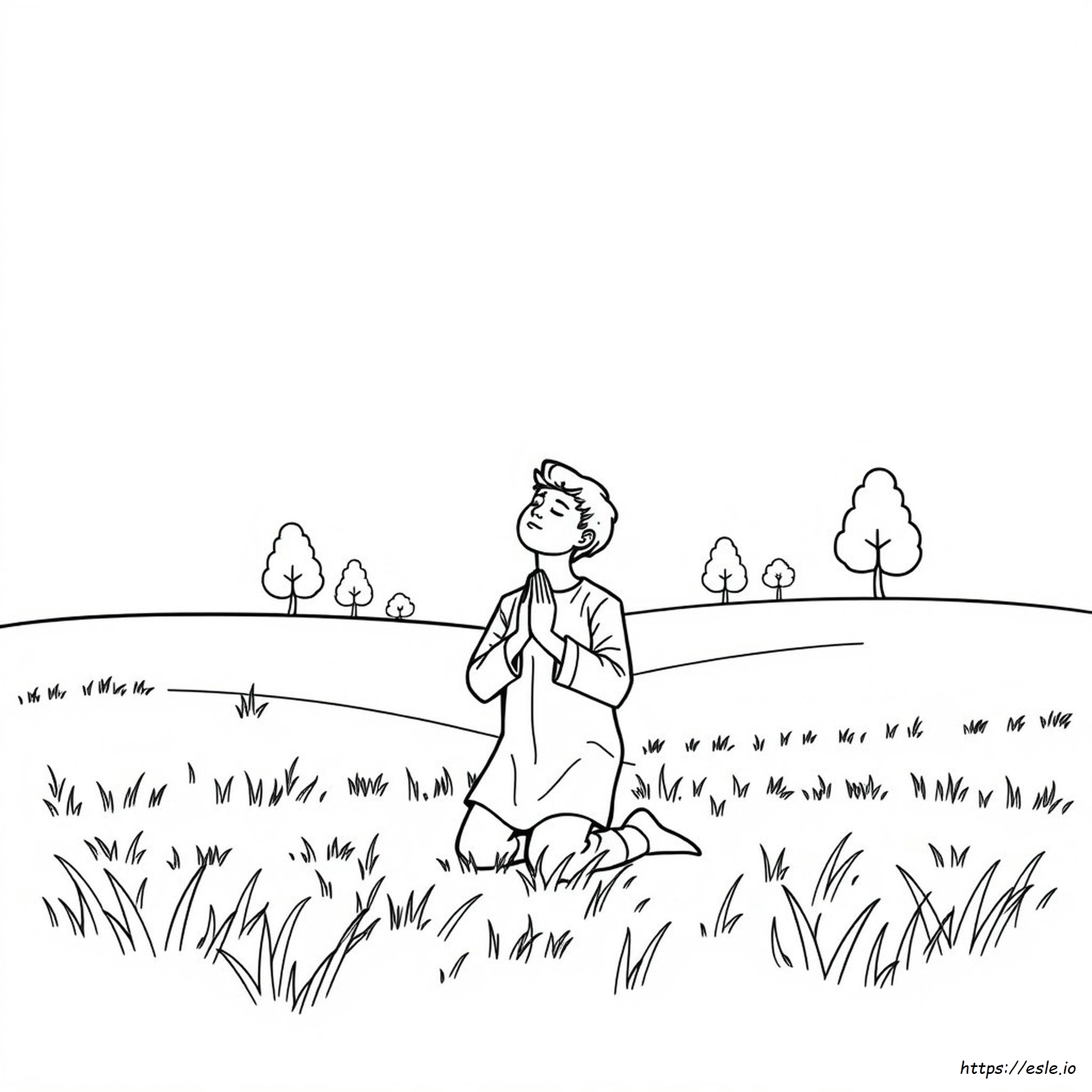 How To Pray Coloring Page