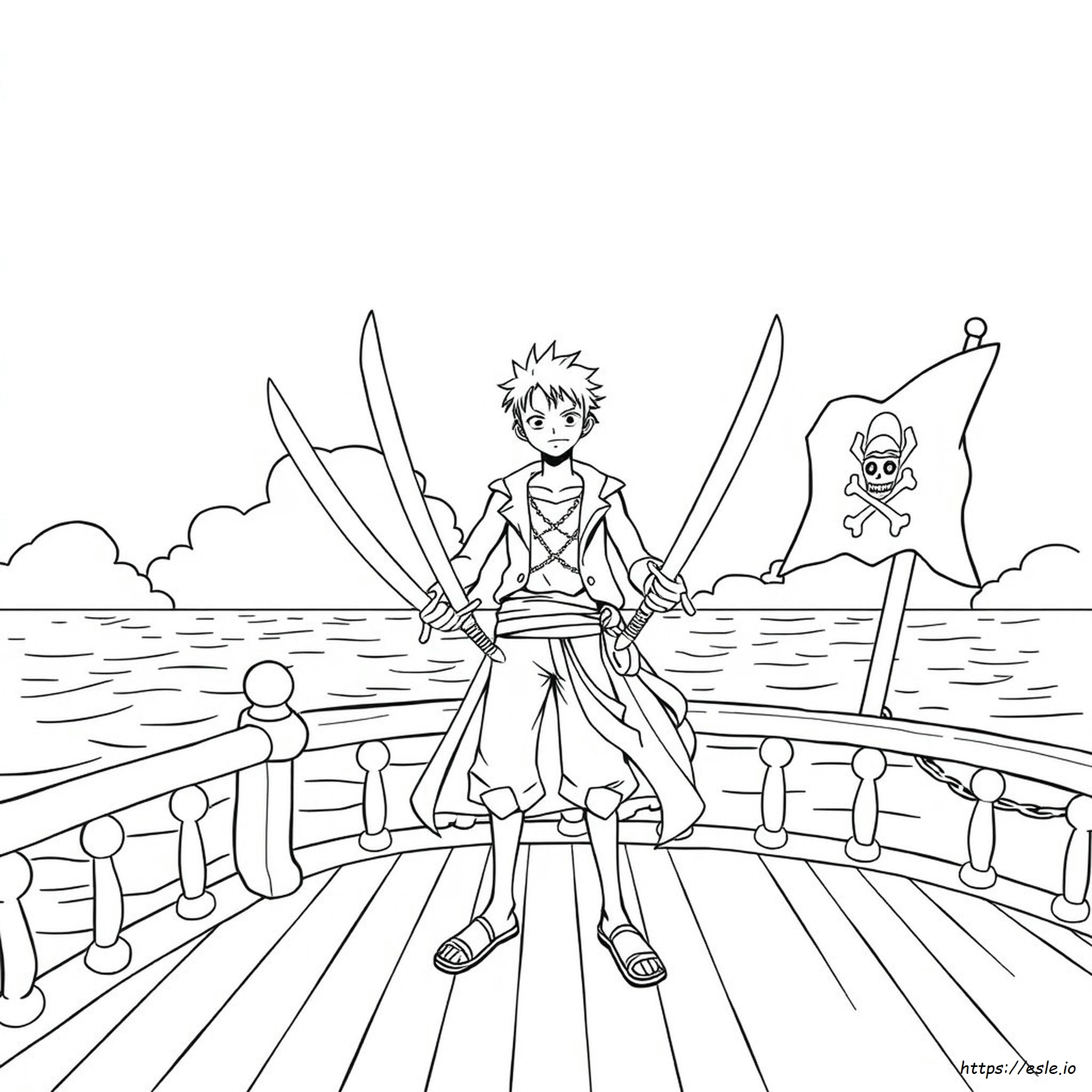 One Piece Zoro Coloring Pages