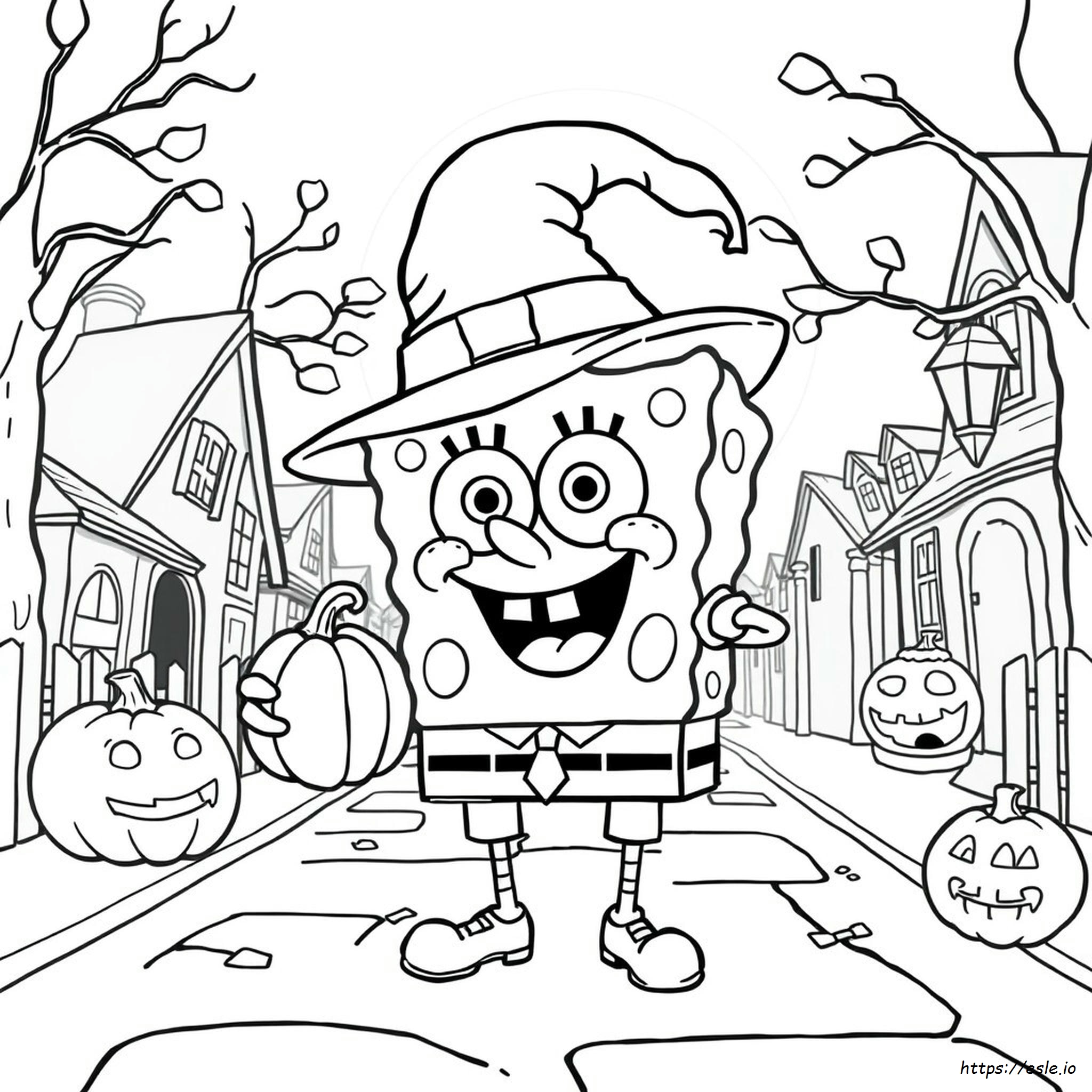 Spongebob Halloween Coloring Sheets