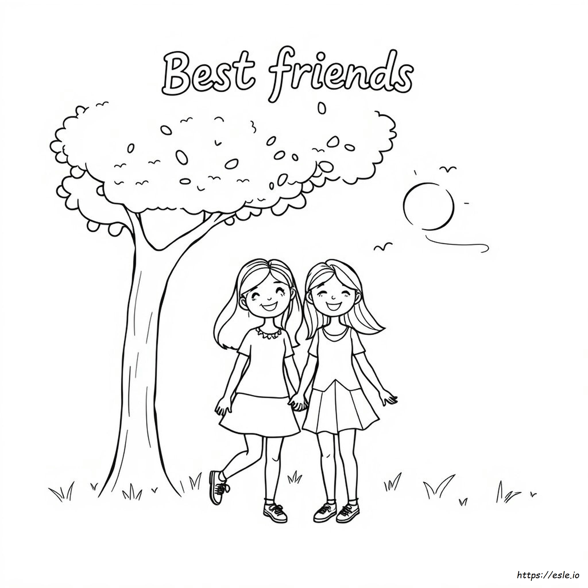 Coloring Pages Of Best Friends Forever