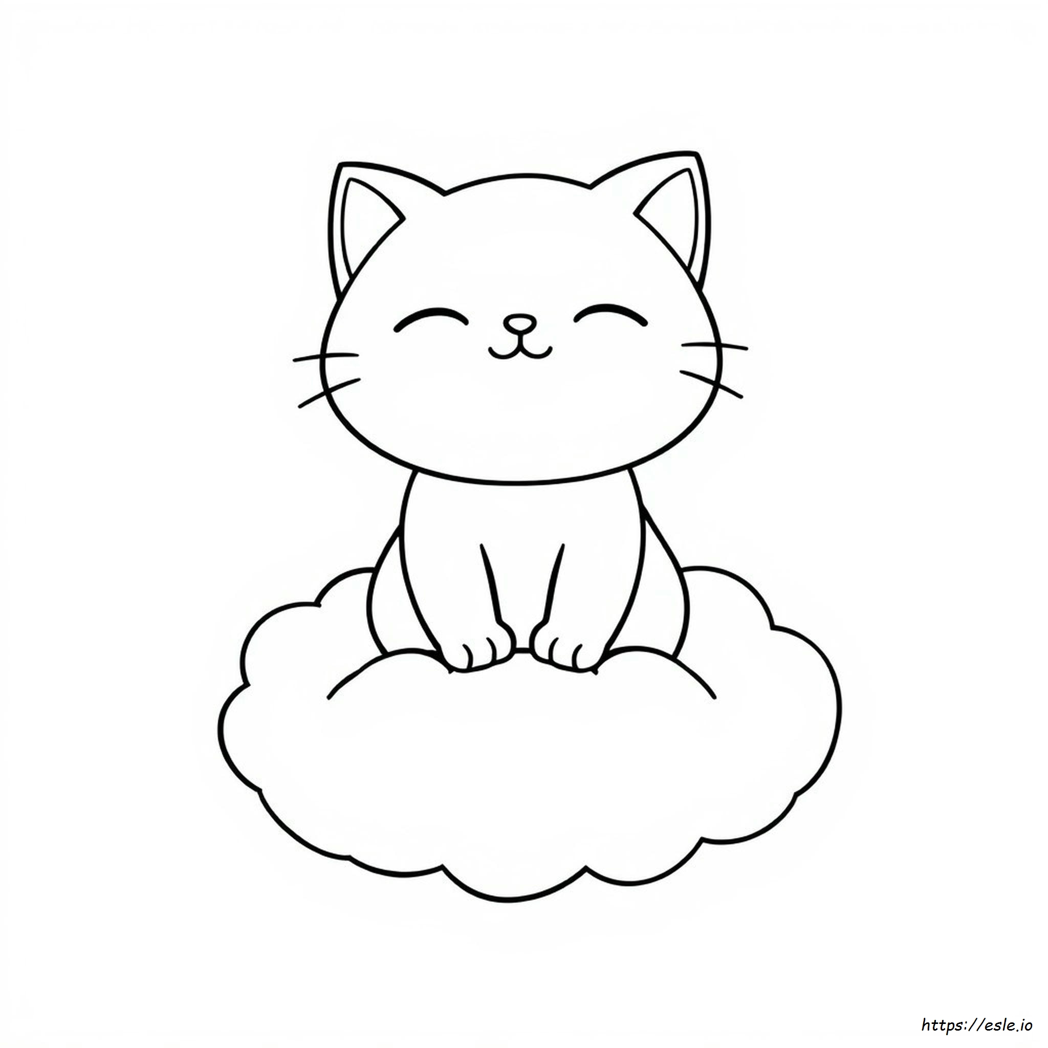 Printable Kawaii Cat Coloring Pages