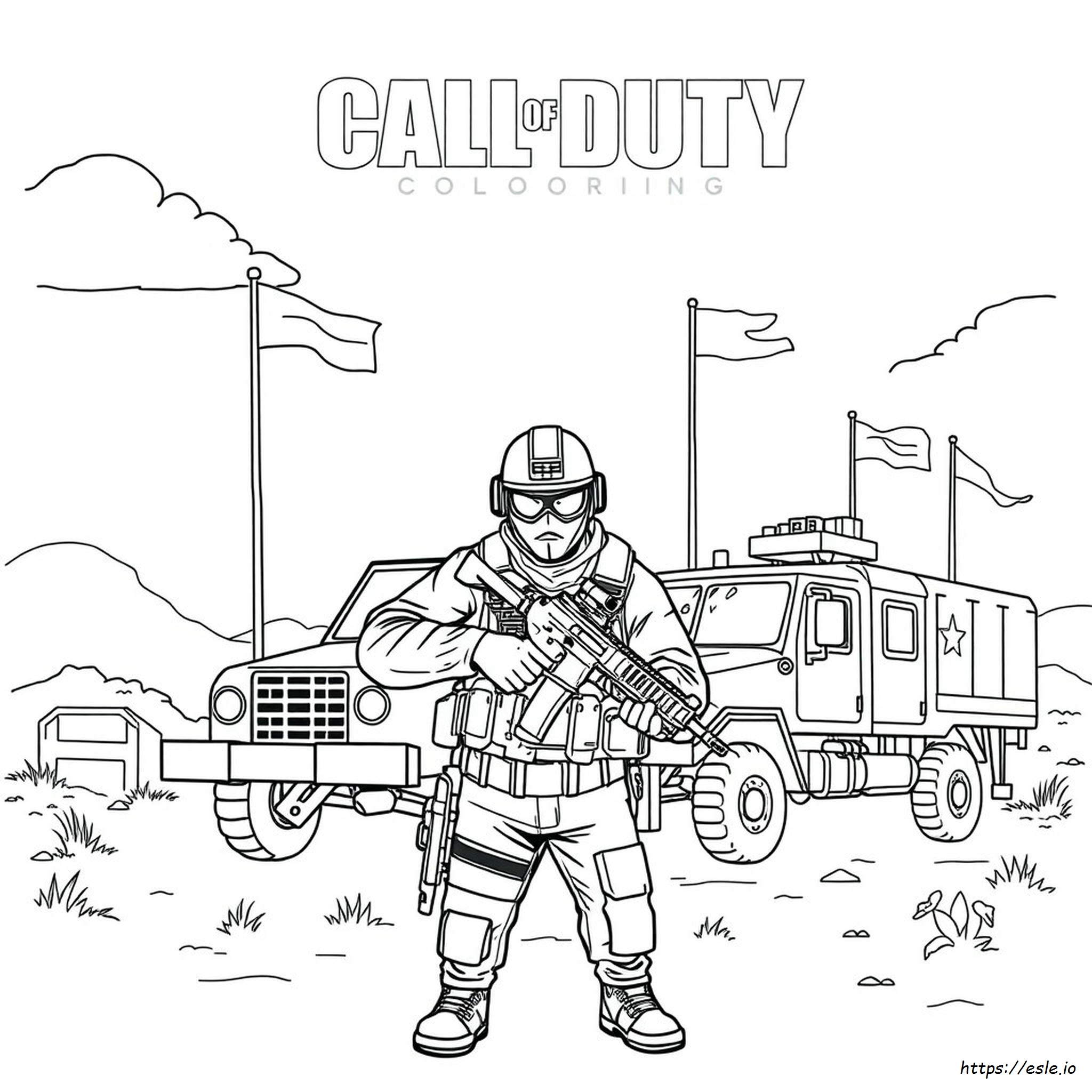 Call Of Duty Gambar Mewarnai