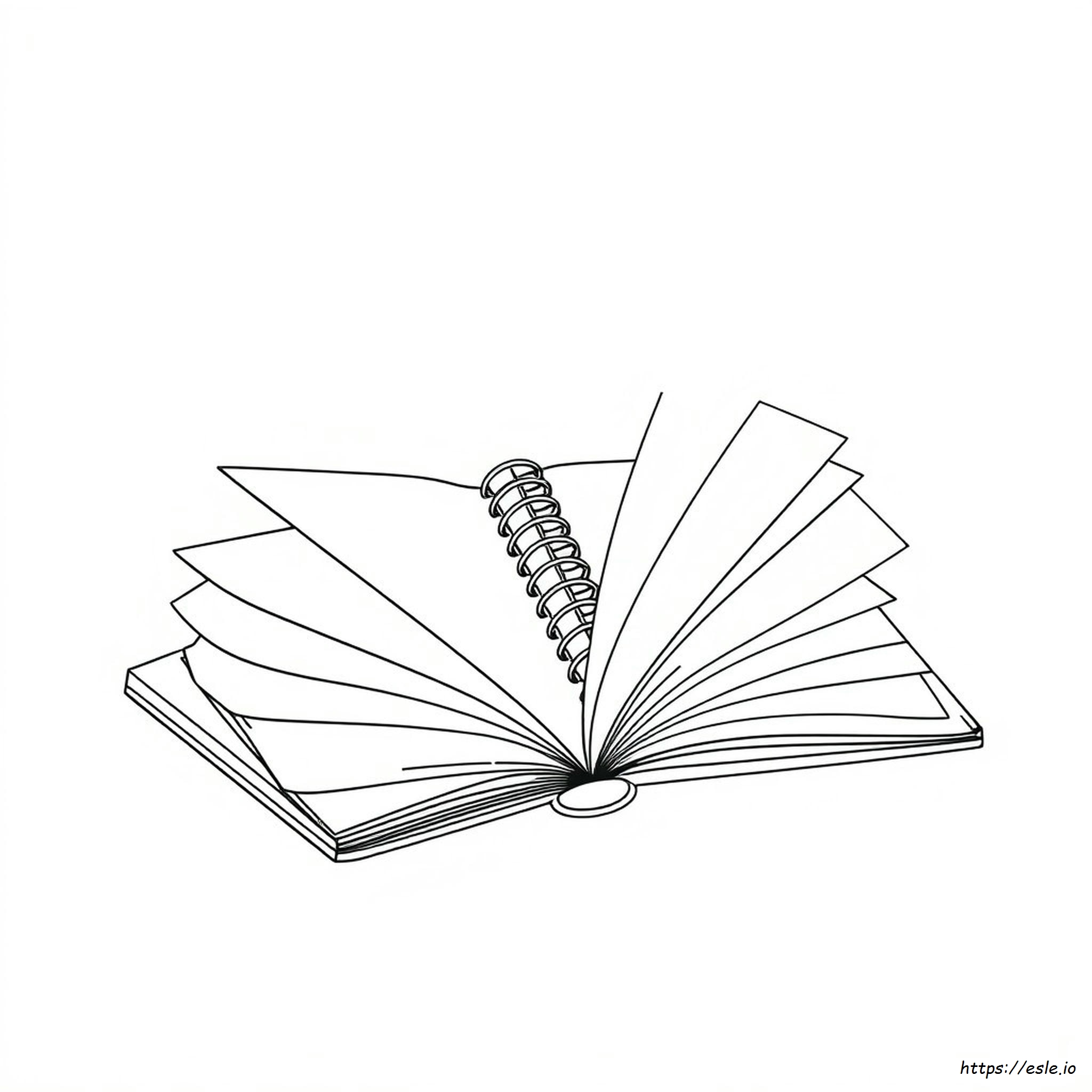 Gambar Mewarnai Buku Catatan Spiral Halaman Berwarna
