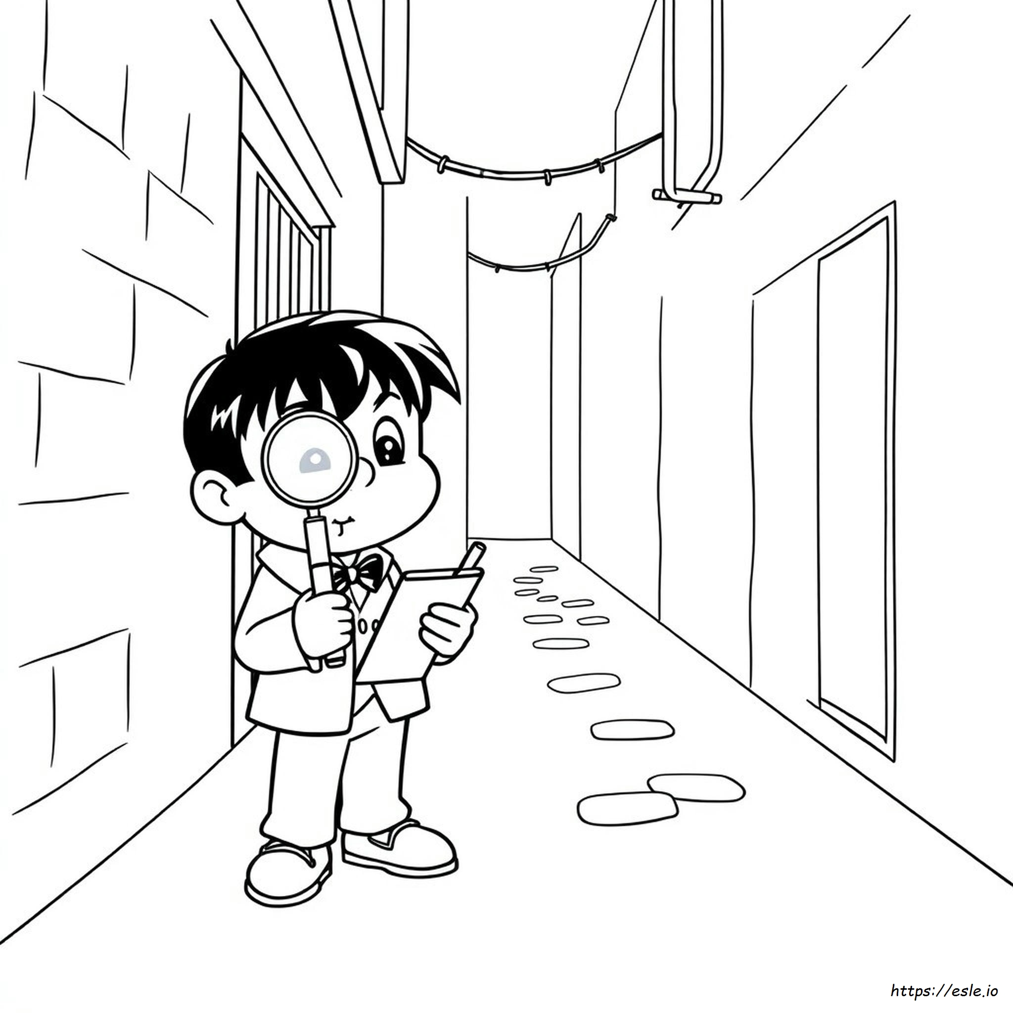 Shinichi Kudo Detective Conan Coloring Pages