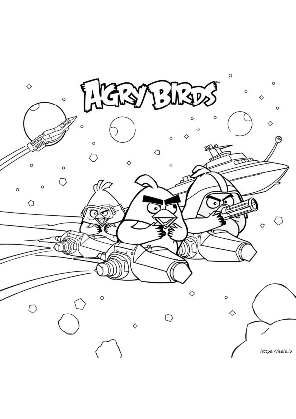 Páginas Para Colorear De Star Wars Angry Birds