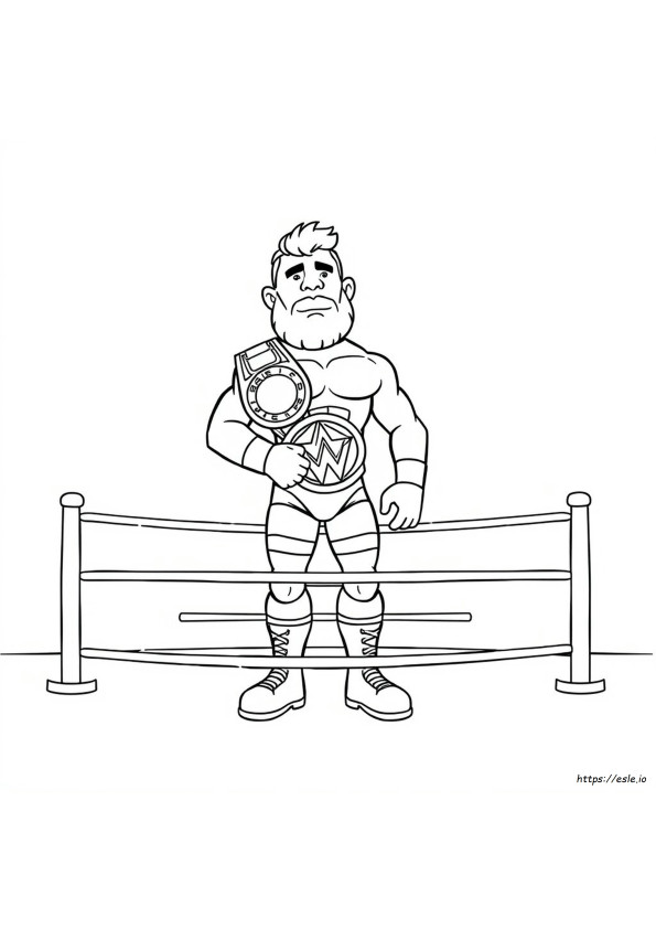 Coloriage Lutteur