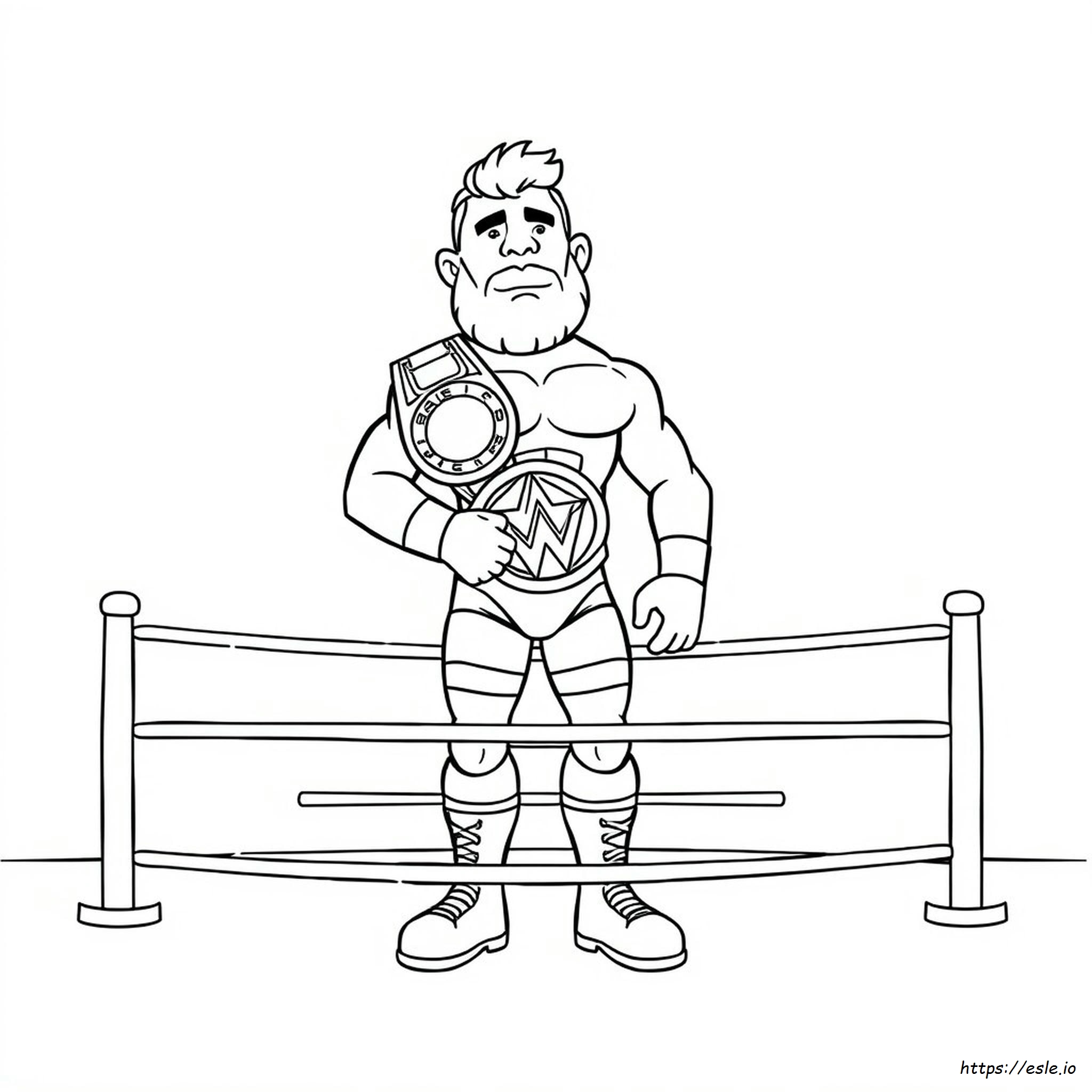 Wrestler Coloring Page