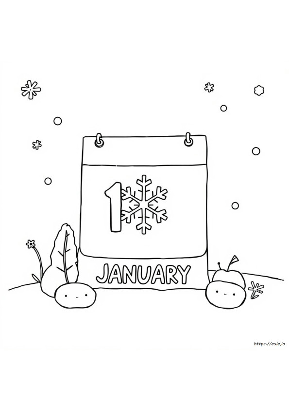 January Coloring Pages Printable