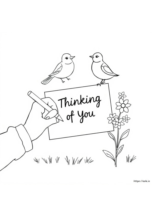 Free Coloring Pages Thinking Of You