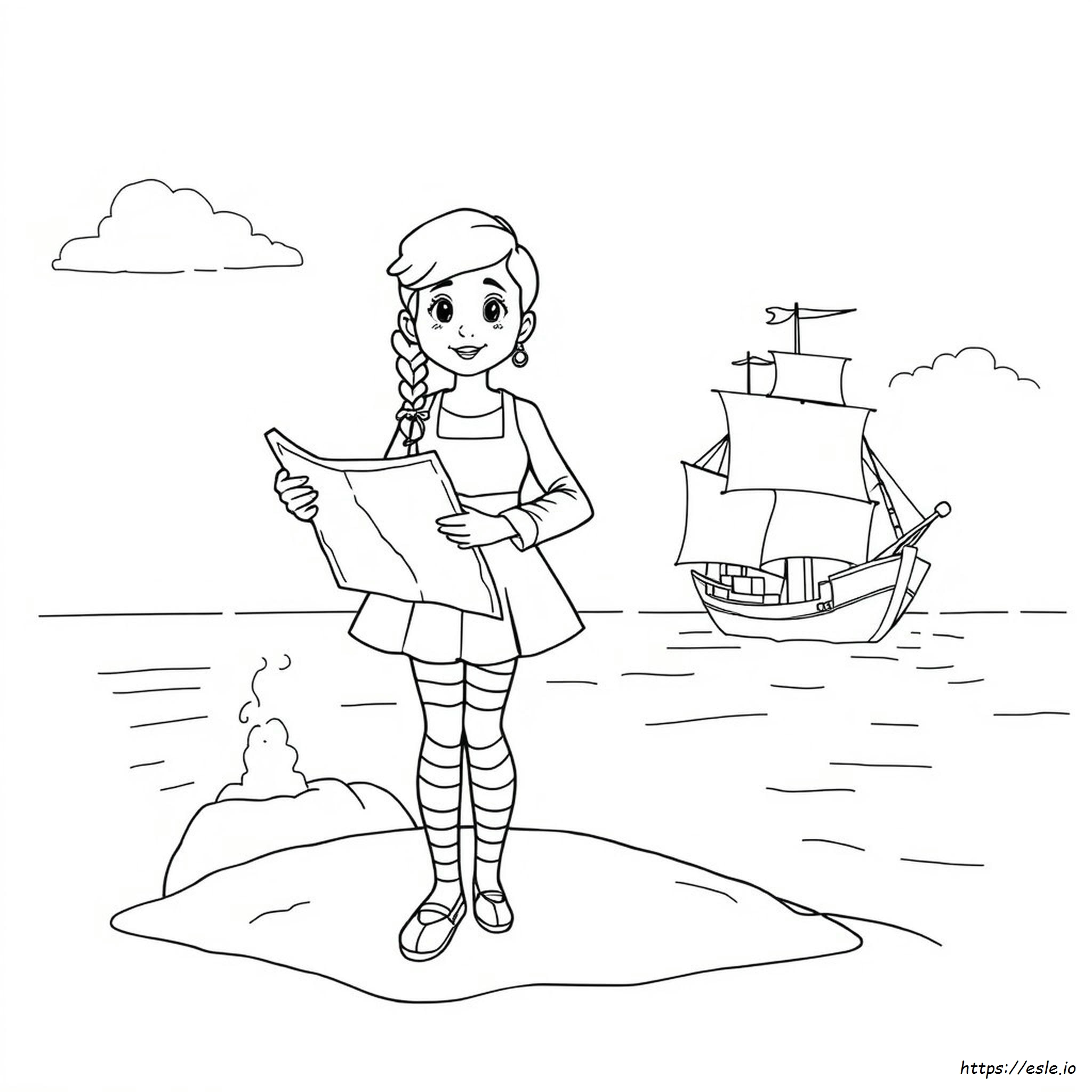 Pippi Longstocking Colouring Pages