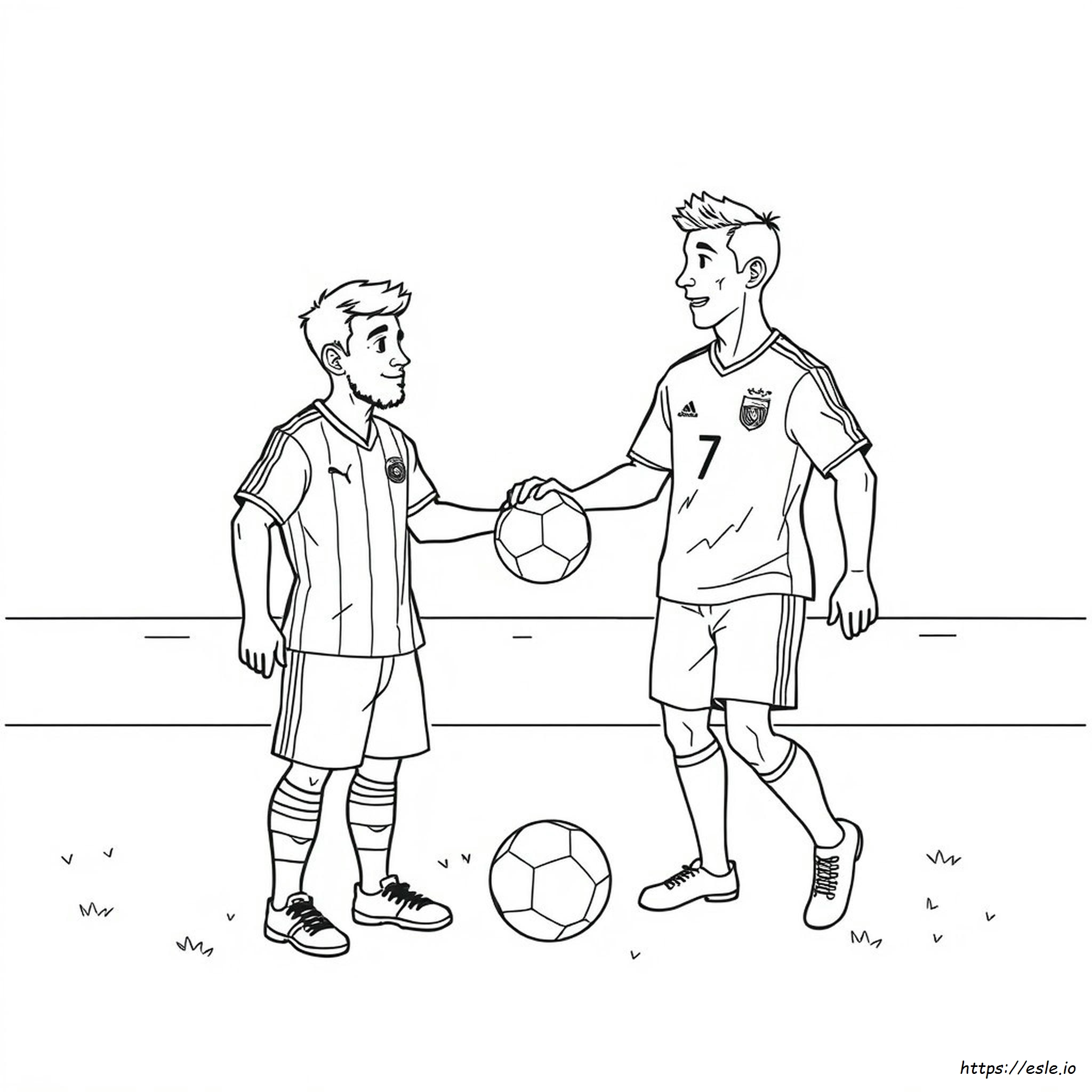 Messi And Ronaldo Coloring Pages