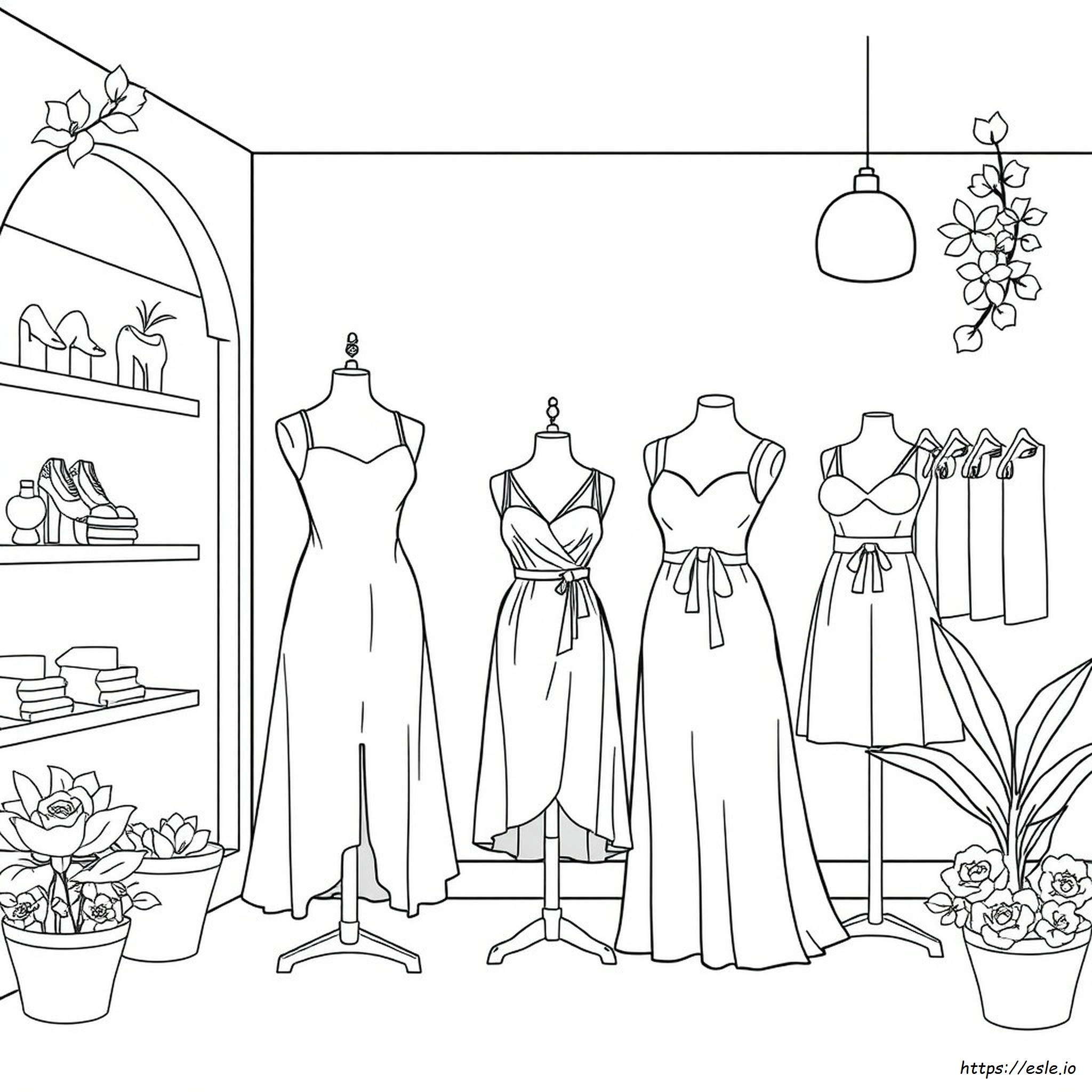 Coloring Pages Of Fashion Dresses