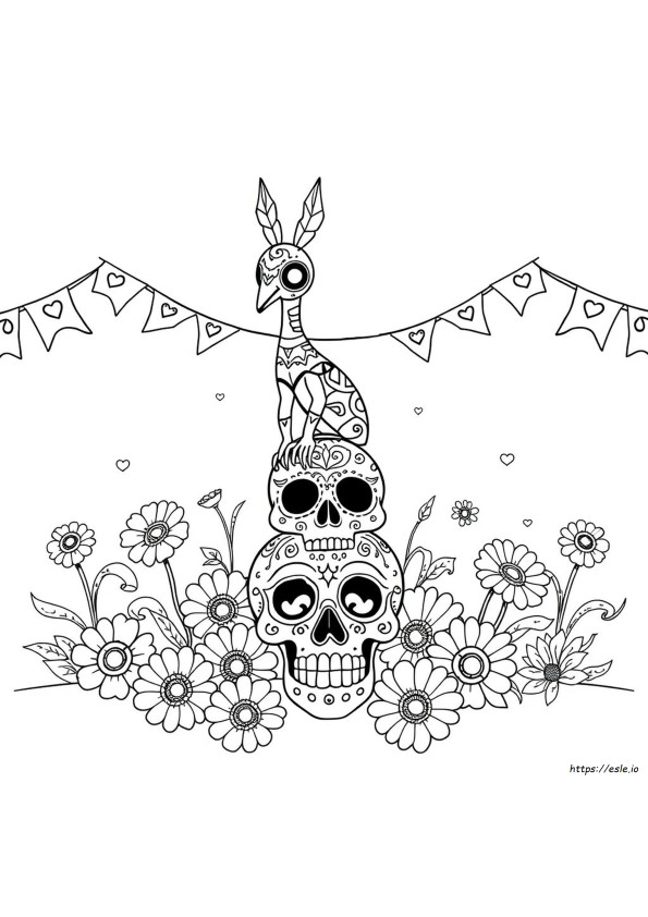 Coloriages Alebrijes Dia De Los Muertos