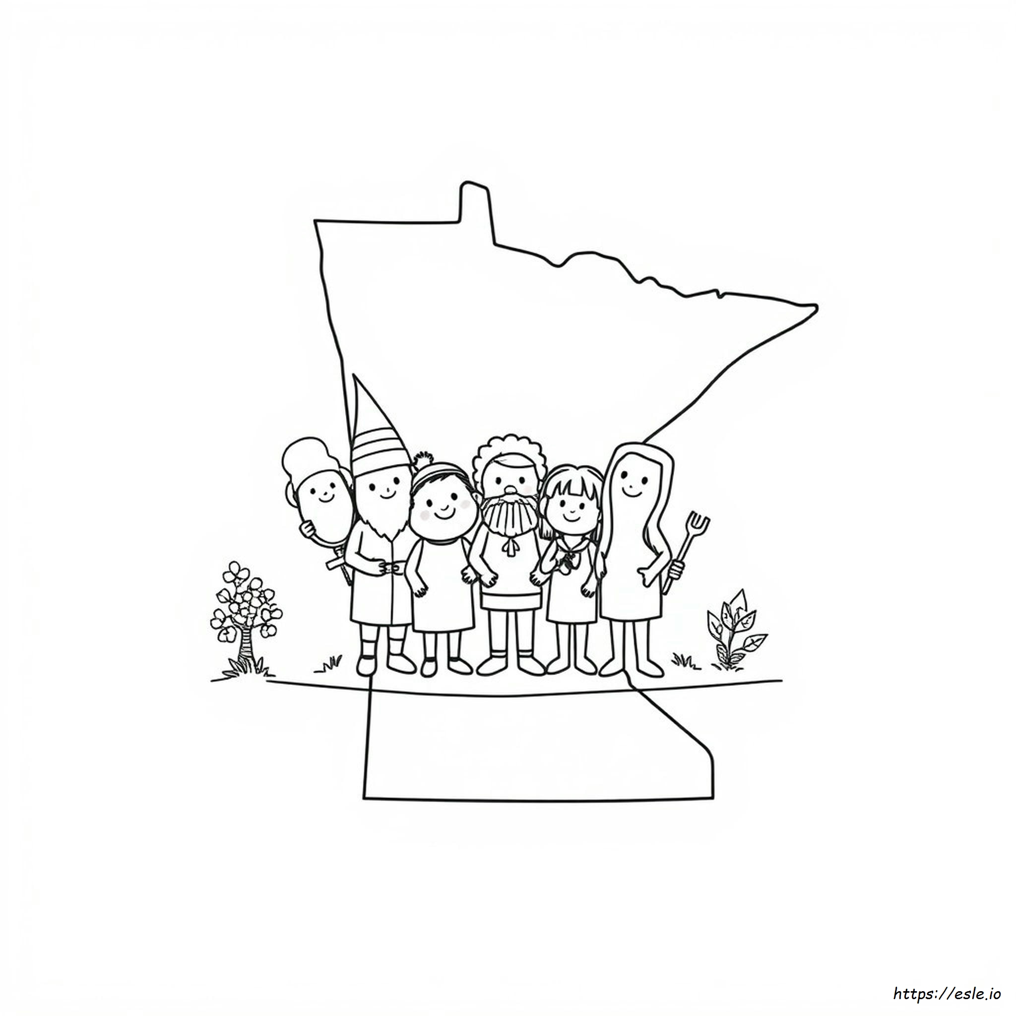 Coloriages Des Symboles De L'état Du Minnesota