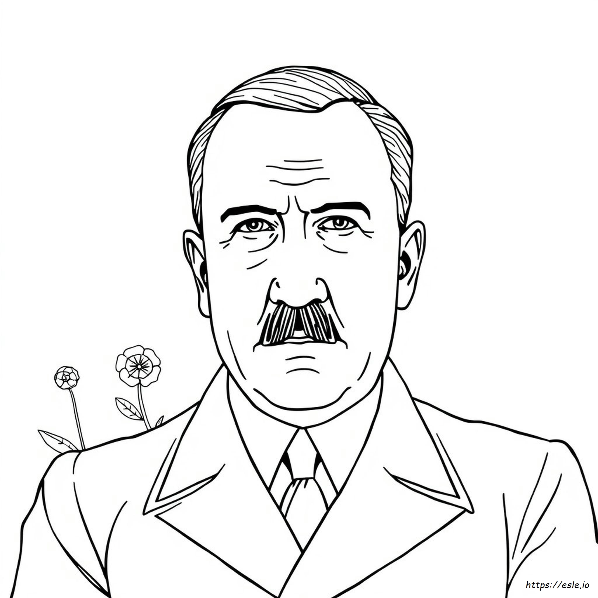 Página Para Colorir Do Adolf Hitler