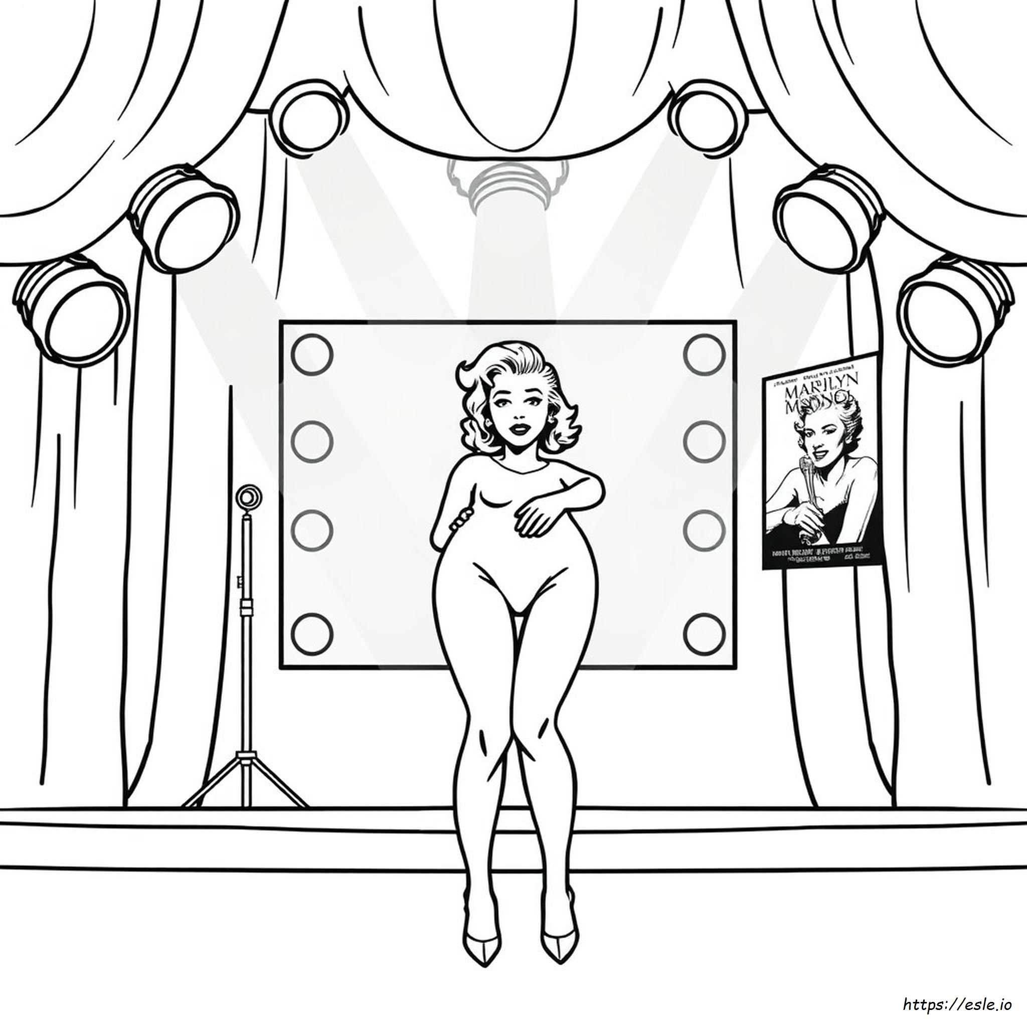 Pagina Da Colorare Facile Di Marilyn Monroe