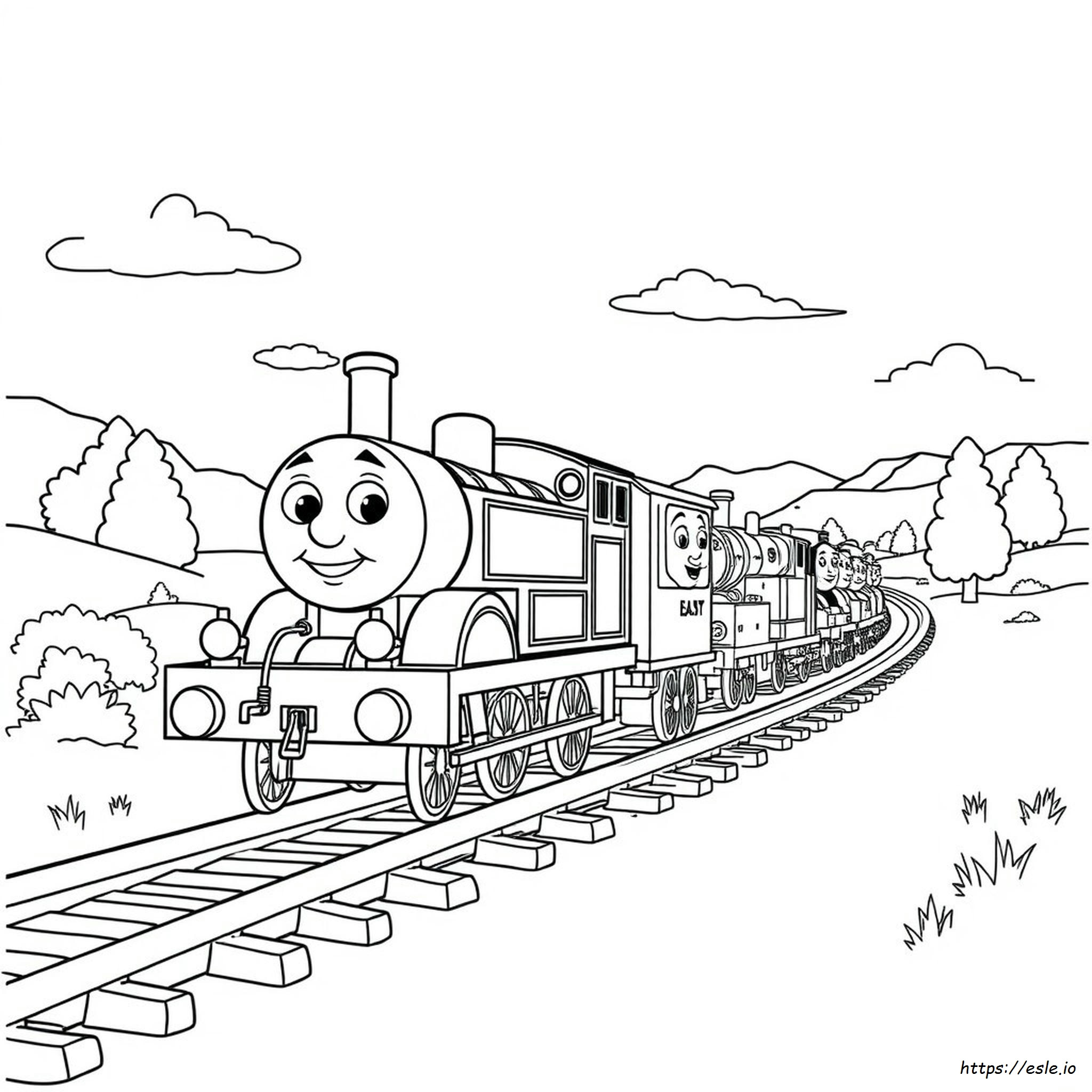 Coloring Pages Thomas Y Sus Amigo Tren Thomas Para Pintar