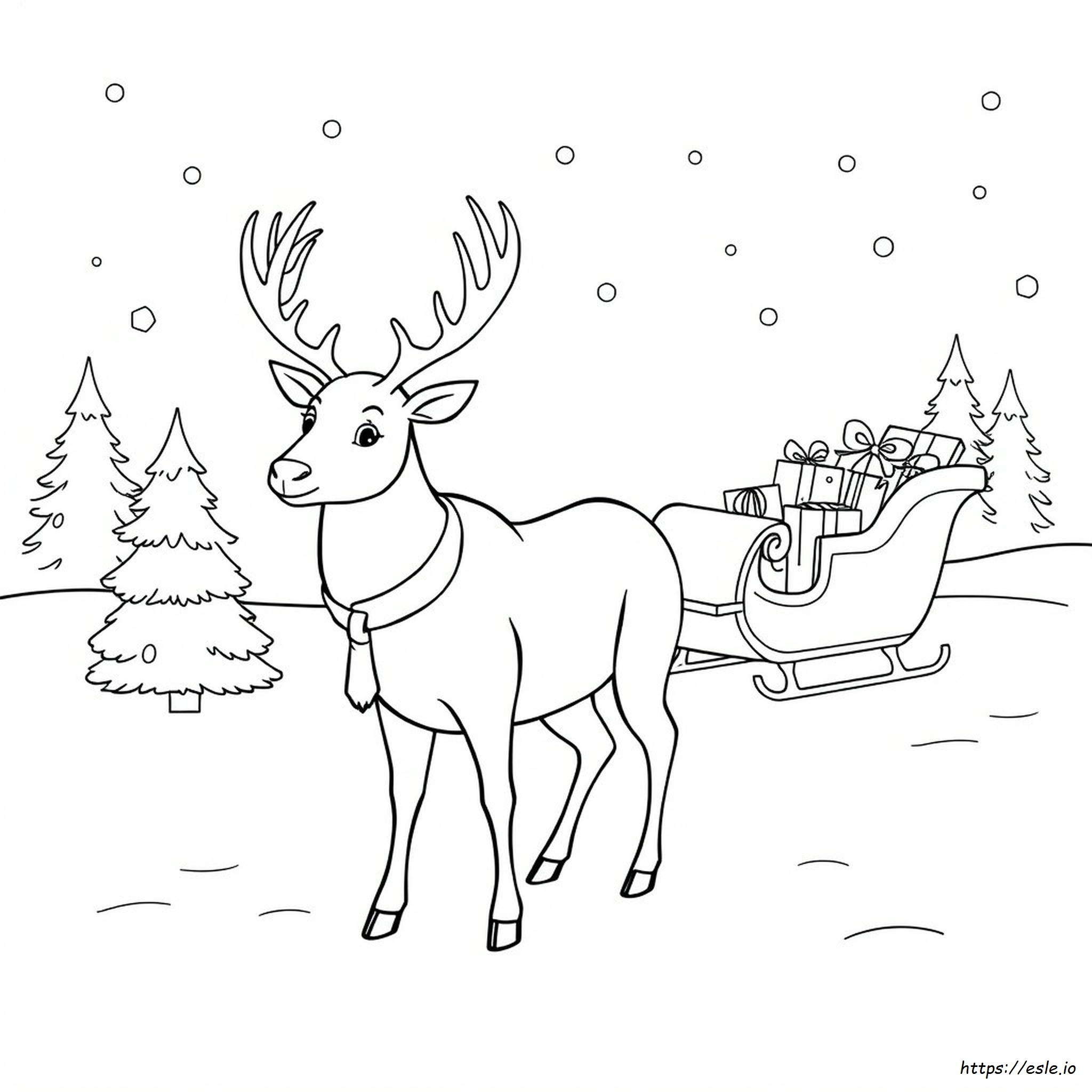 Reindeer Coloring Pages Free Printable