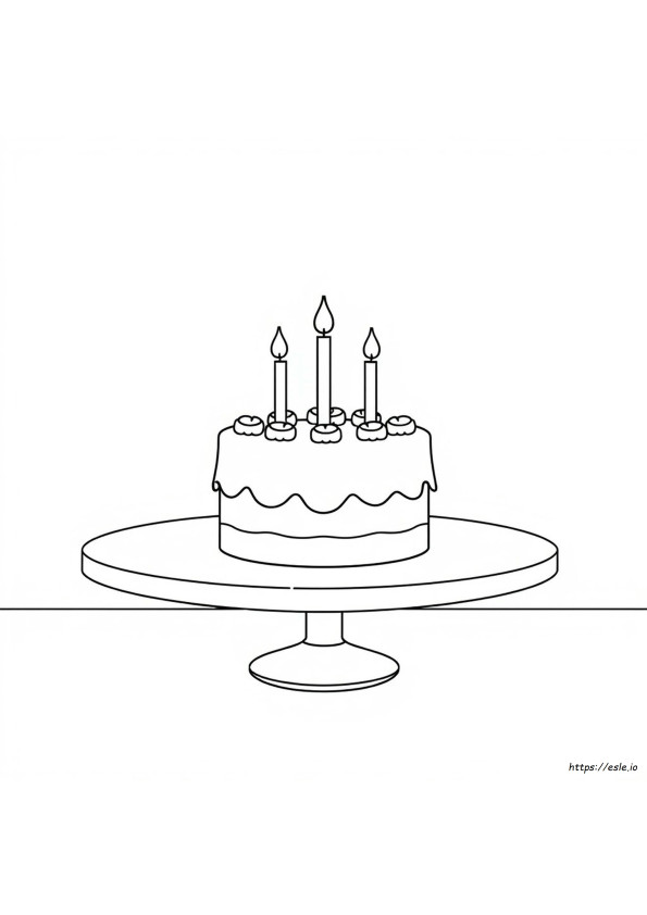 Cake Colouring Pages Printable