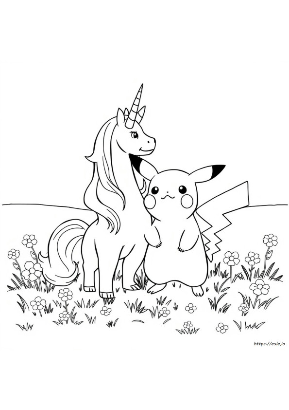 Unicorn Pokemon Coloring Page