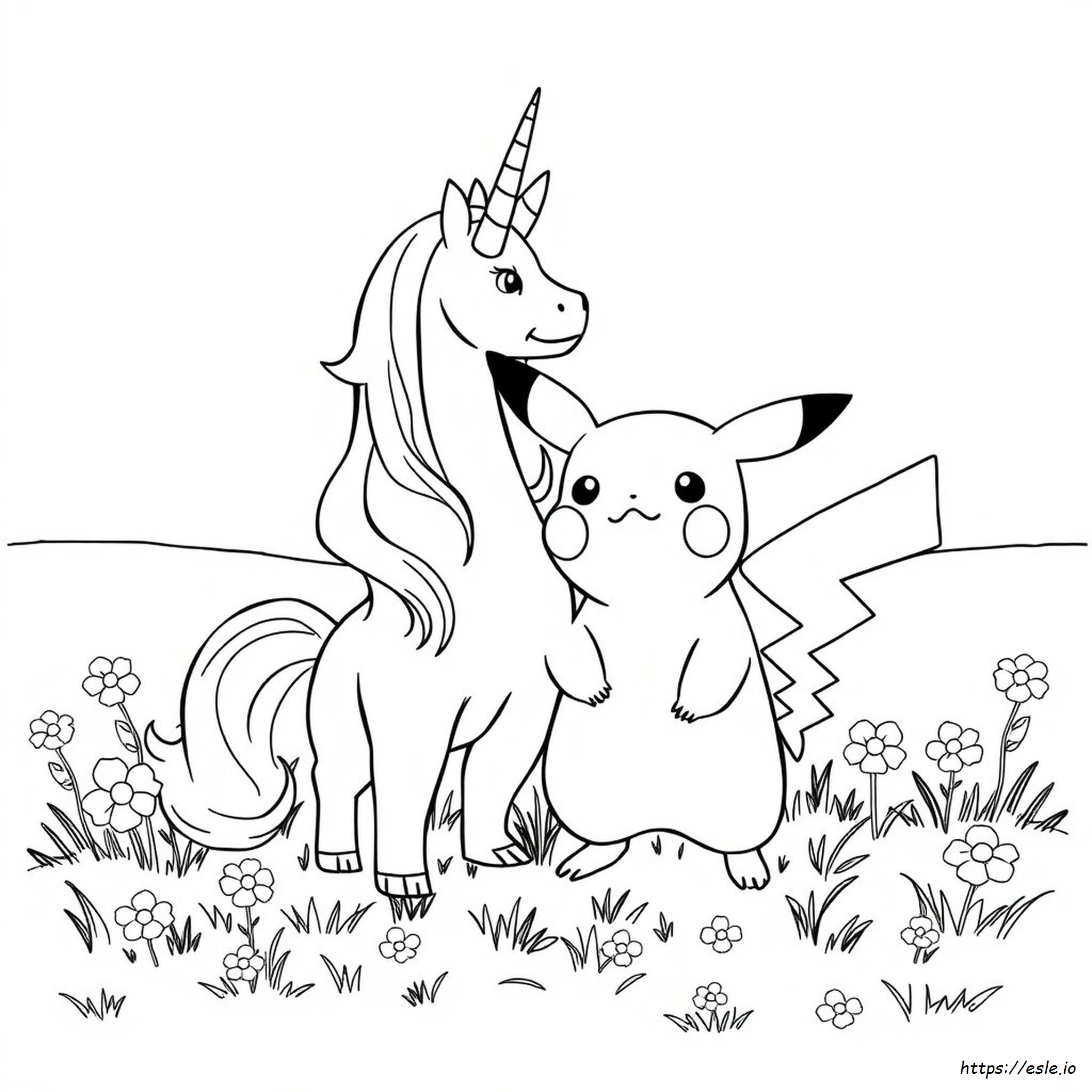 Unicorn Pokemon Coloring Page
