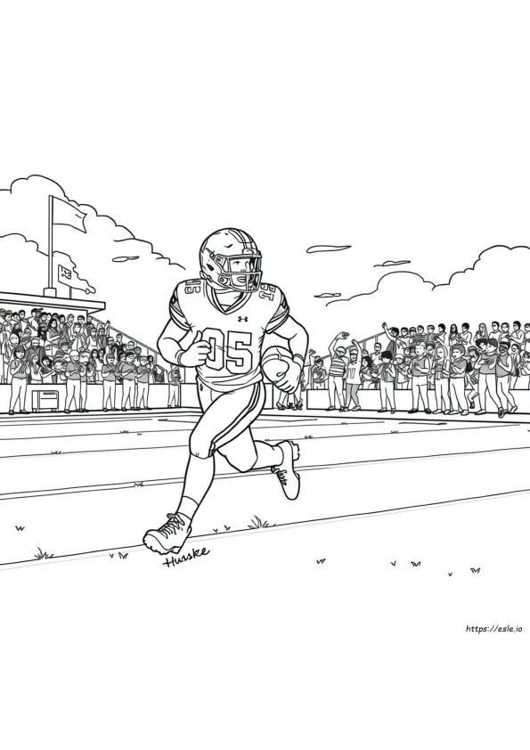 Husker Football Coloring Pages