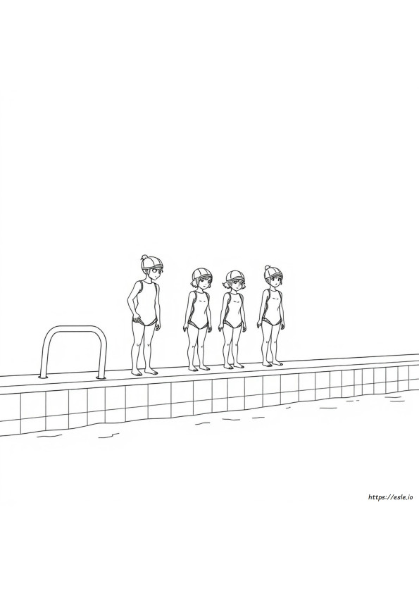 Coloriage Gratuit Free Iwatobi Swim Club