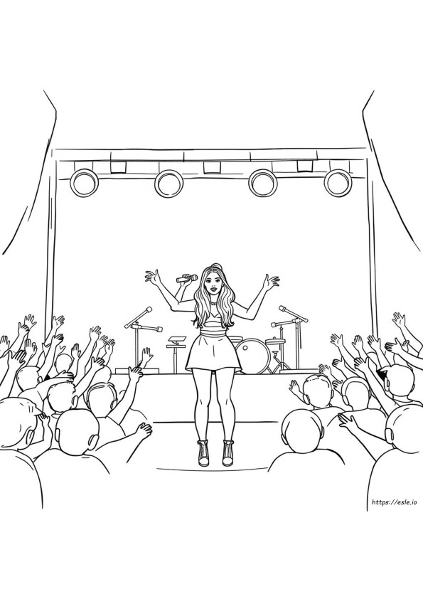 Ariana Grande Coloring Pages Positions