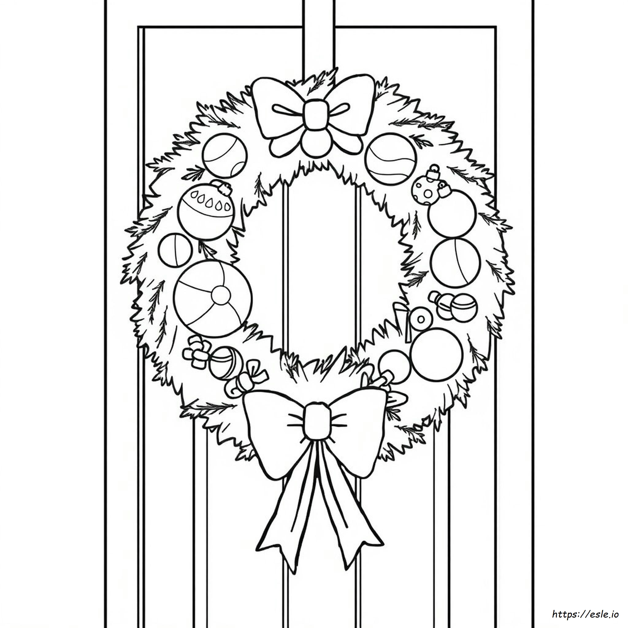 Free Printable Christmas Wreath Coloring Pages