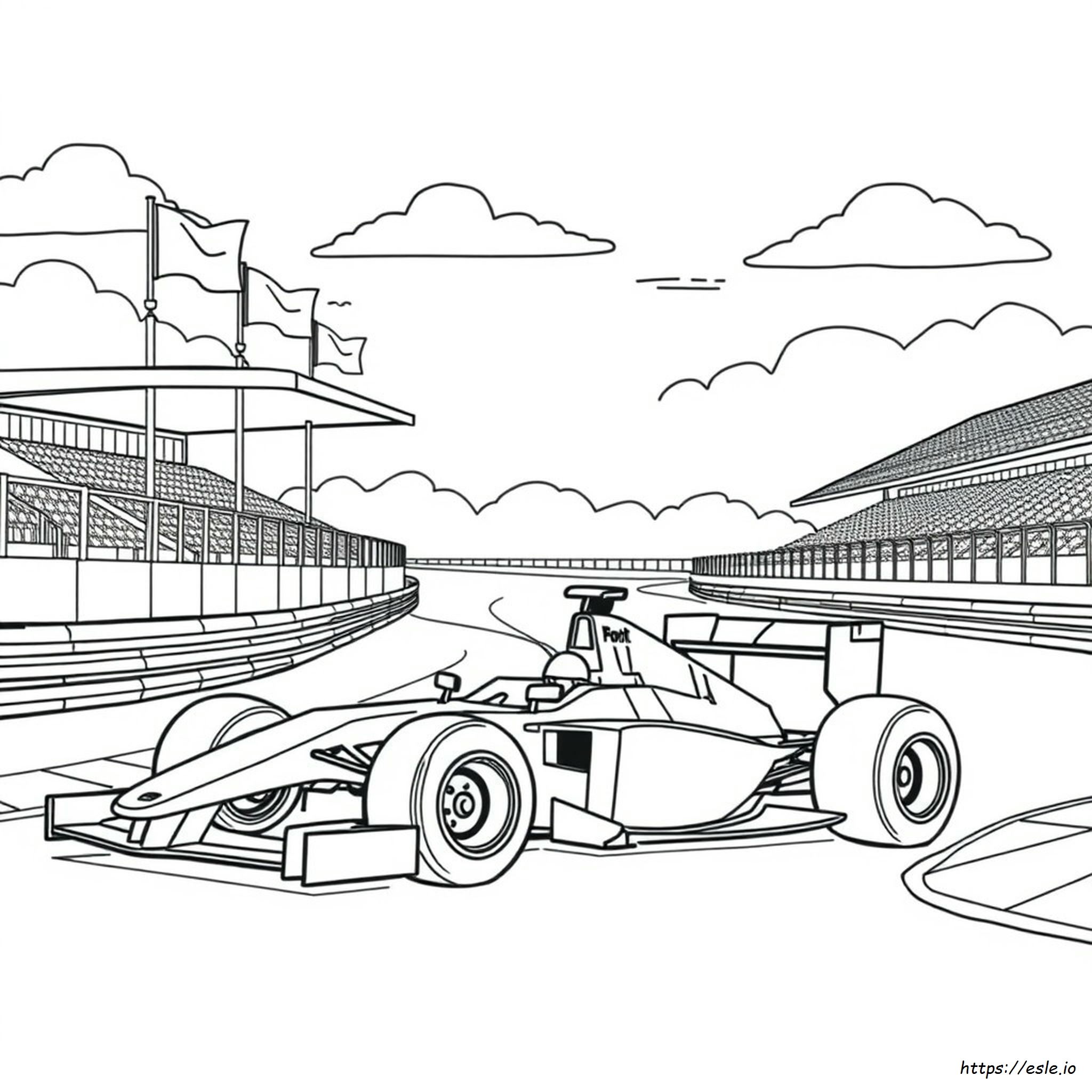 F1 Car Coloring Pages