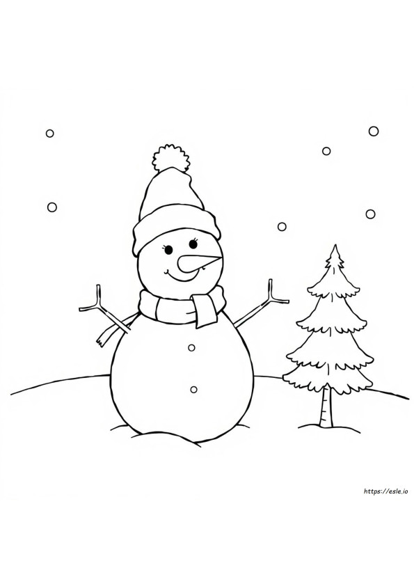 Coloriage Chapeau De Bonhomme De Neige