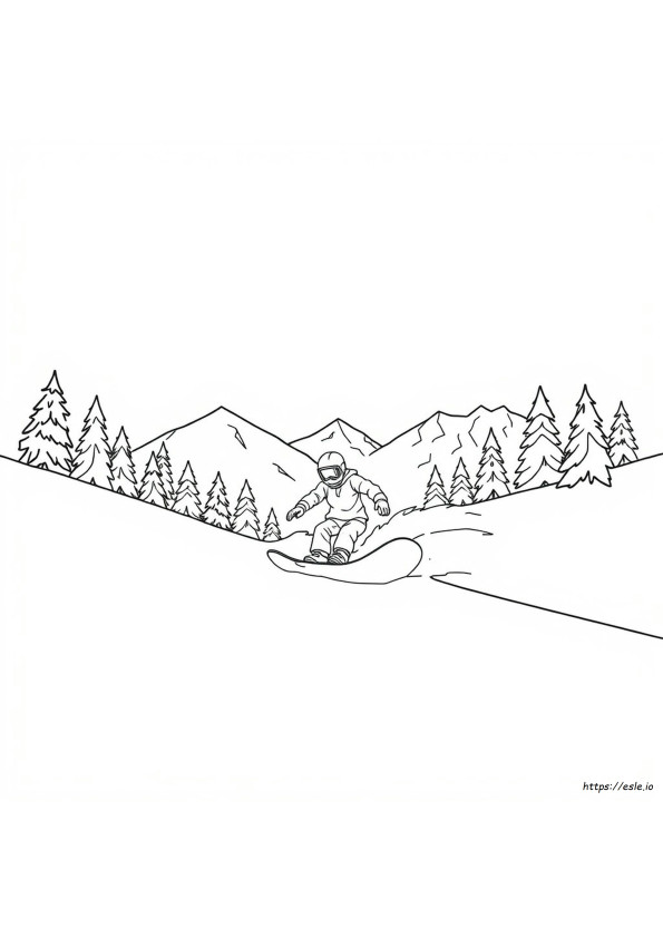 Immagini Di Snowboard Da Colorare
