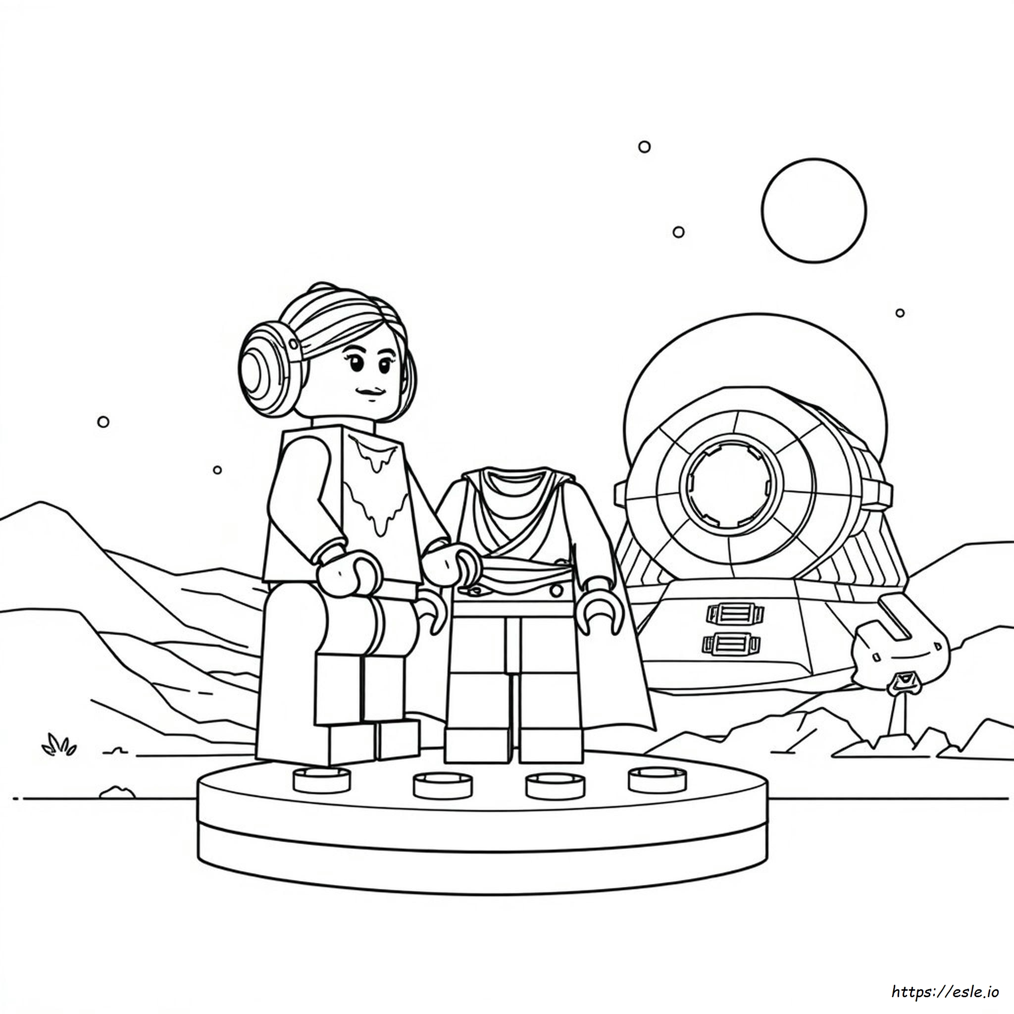 Lego Princess Leia Coloring Pages