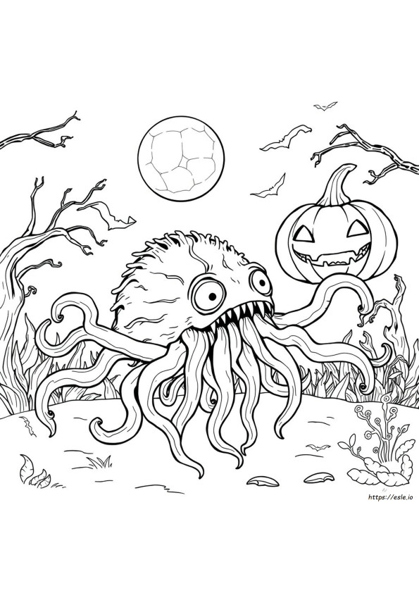 Darmowe Kolorowanki Z Potworami Na Halloween
