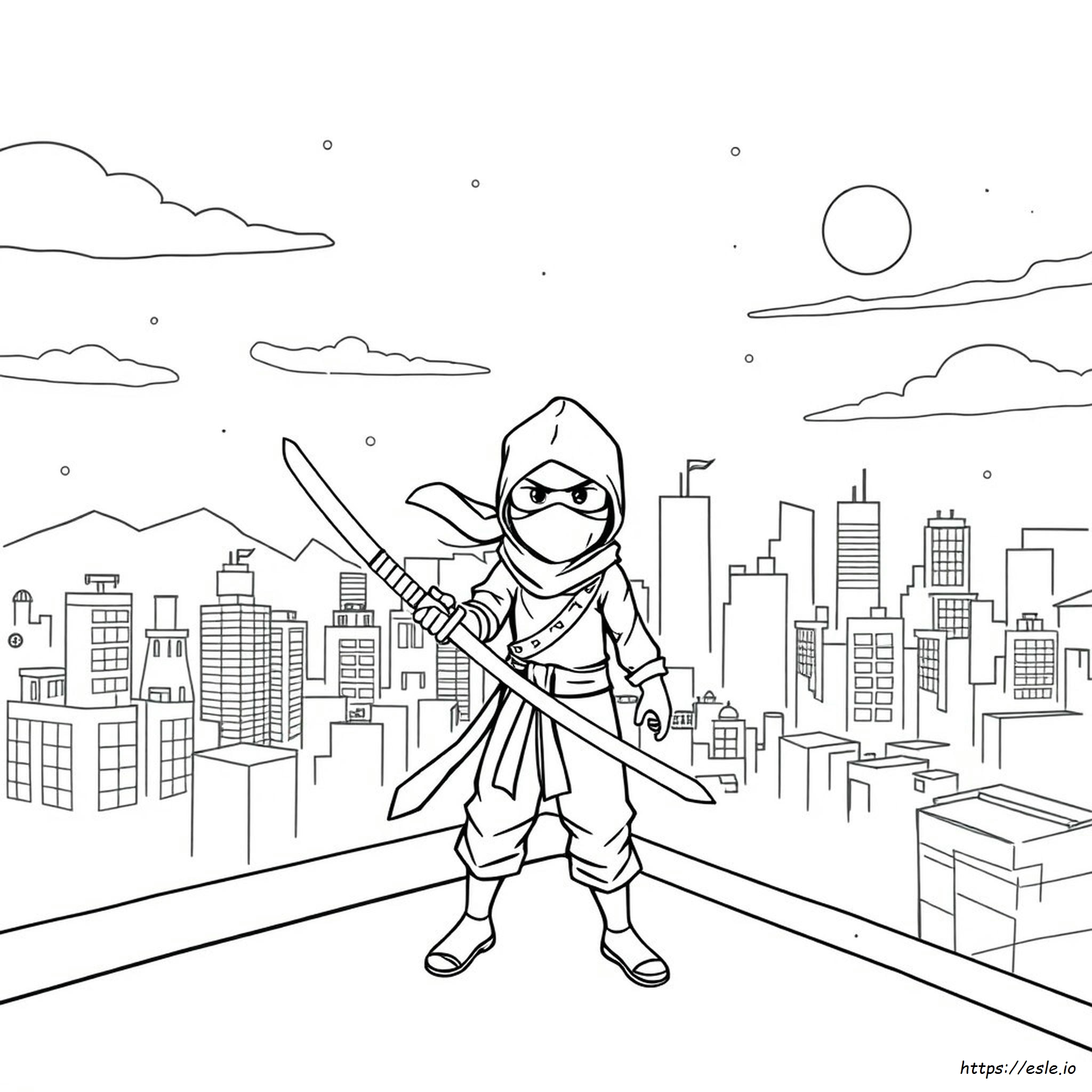 Gambar Mewarnai Ninja