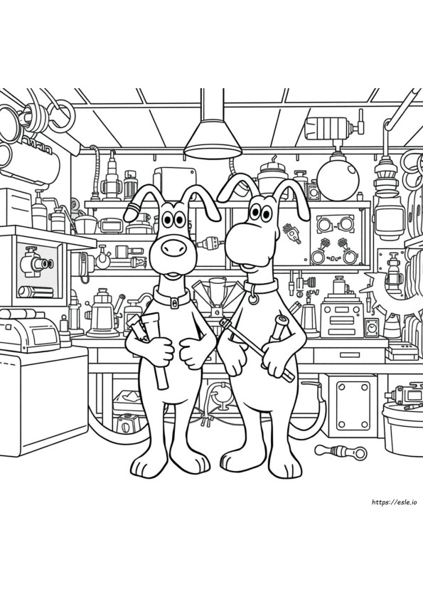 Kolorowanka Wallace I Gromit