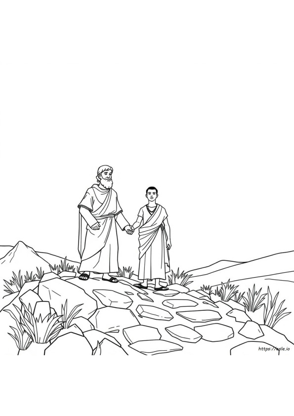 Philip And The Ethiopian Coloring Page