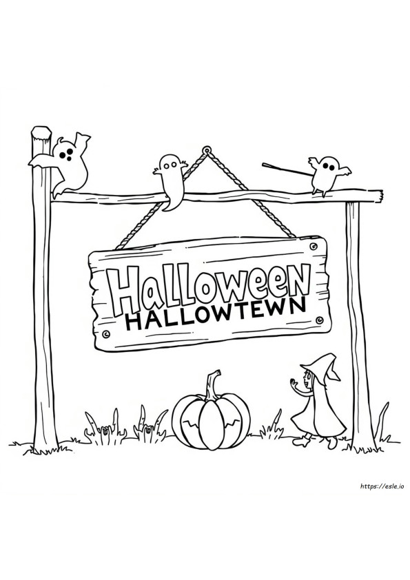 Halloween Sign Coloring Pages