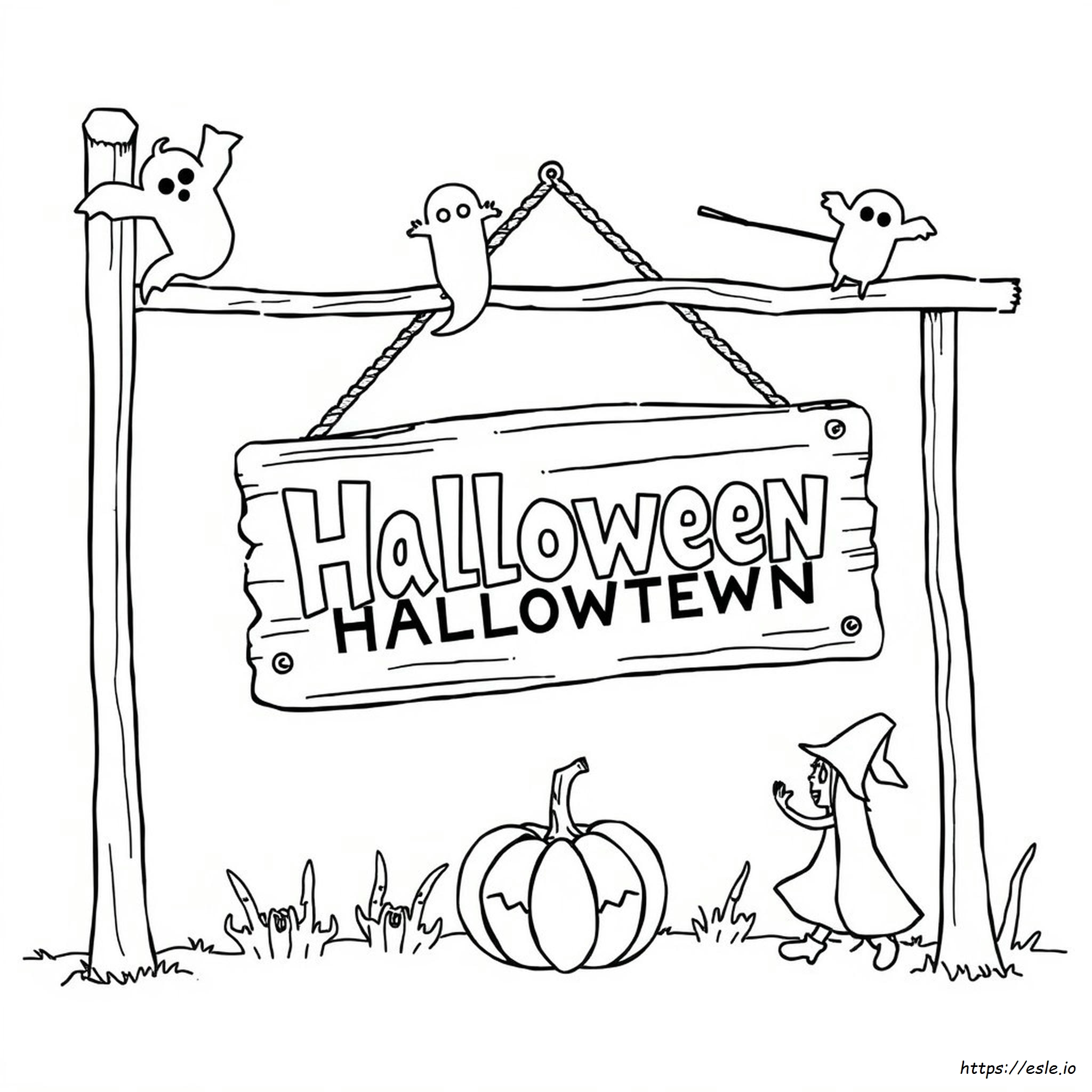 Halloween Sign Coloring Pages