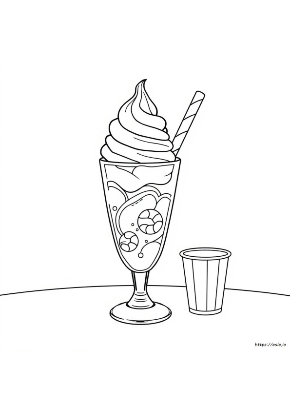 Ice Cream Milkshake Coloring Pages