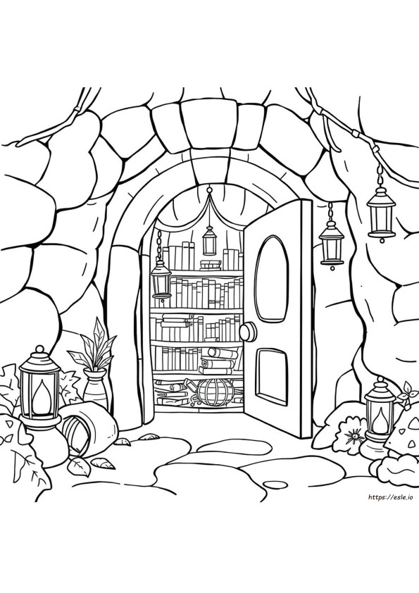 Secret Worlds Coloring Book