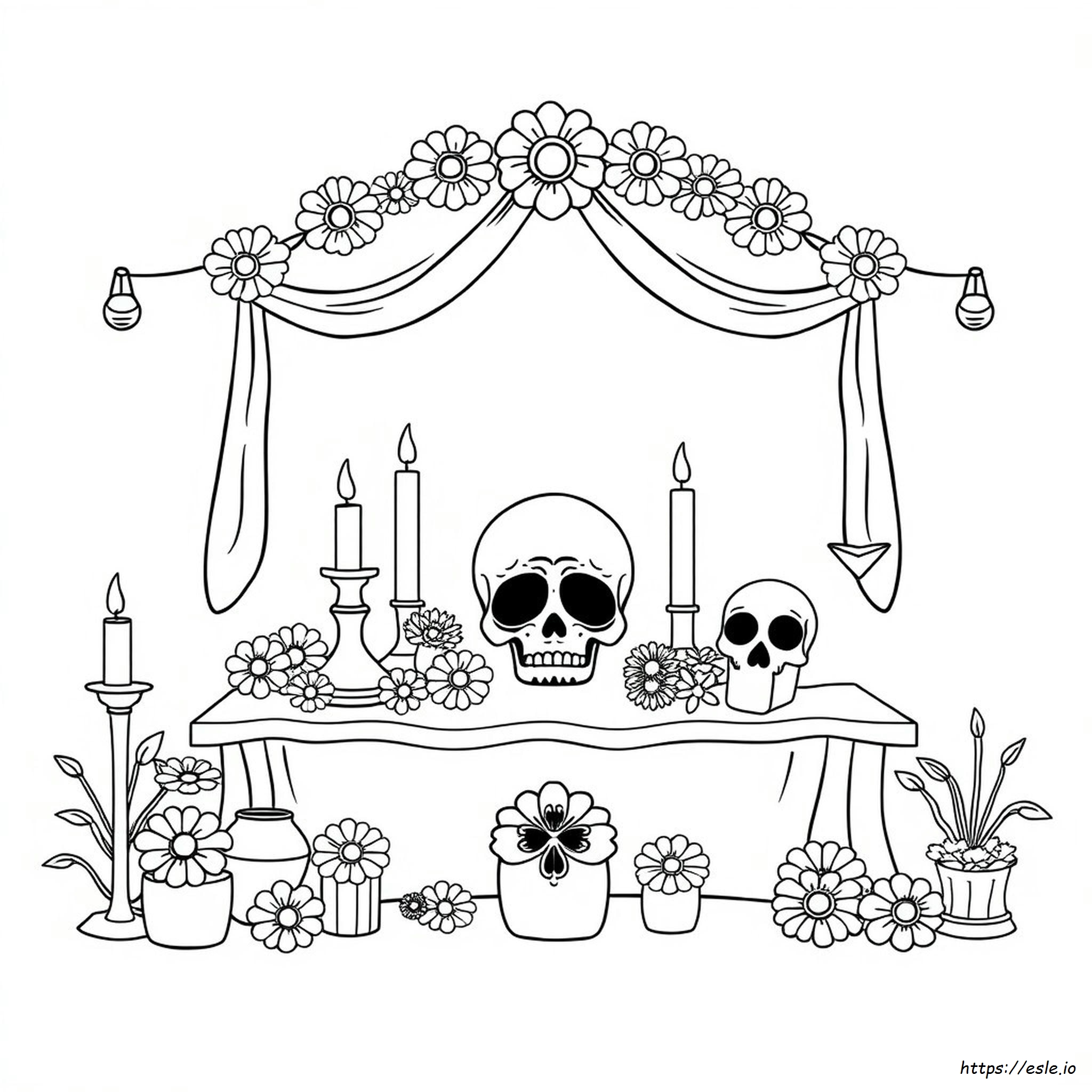Coloring Pages For Dia De Los Muertos