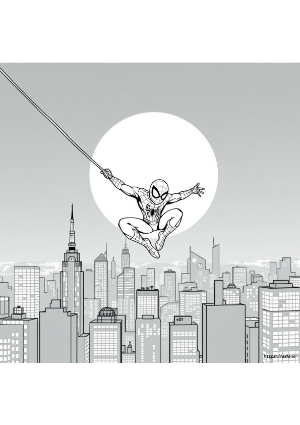 Cool Easy Spiderman Coloring Pages