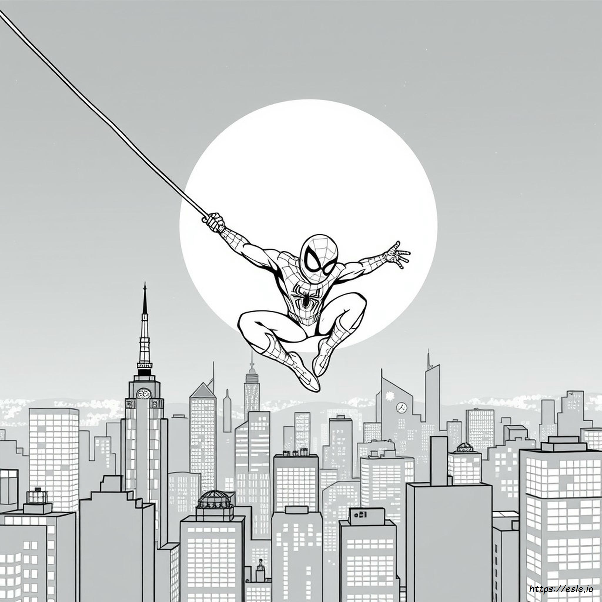 Gambar Mewarnai Spiderman - Halaman Mewarnai Gratis