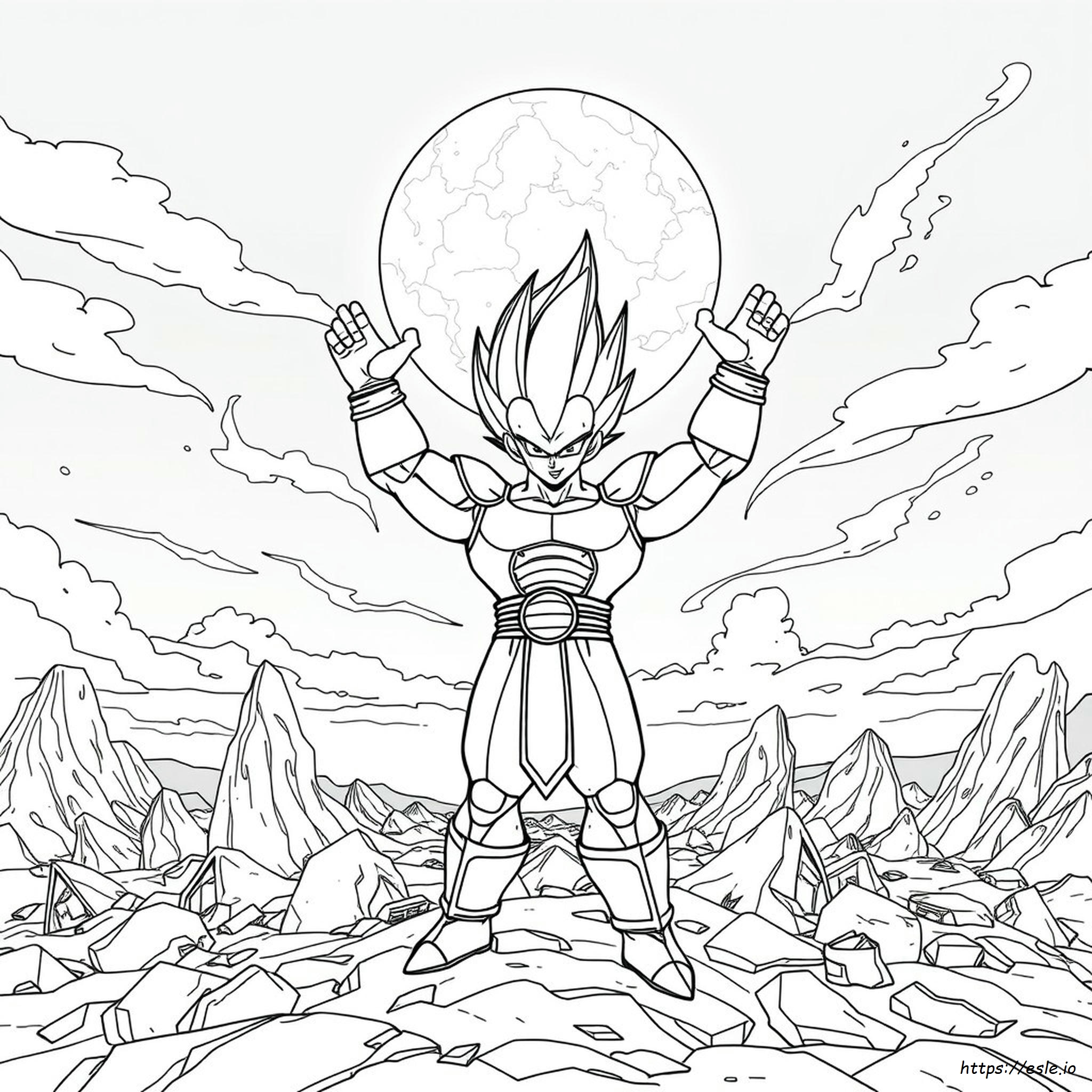 Majin Vegeta Boyama Sayfaları