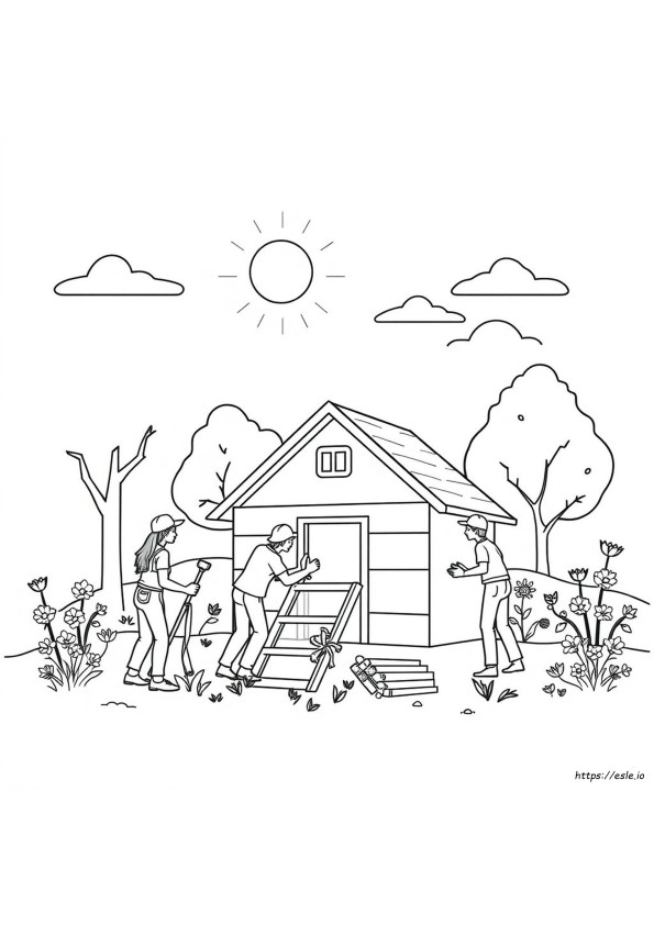 Disegni Da Colorare Lavoratori Della Comunità